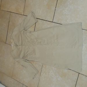 Cos cream cotton blend dress size xs petite